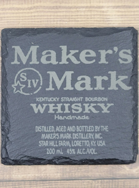 Engraved Slate Coaster Maker's Mark