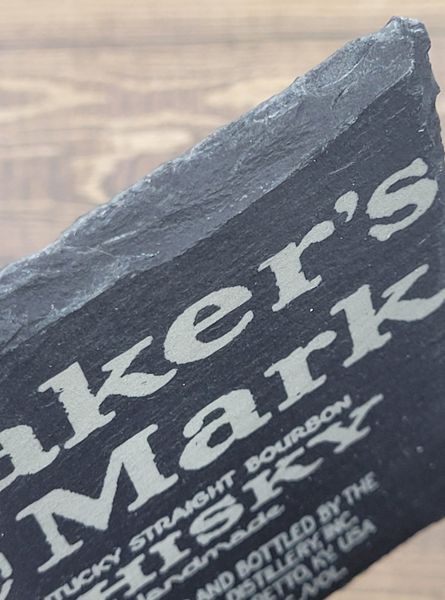 Engraved Slate Coaster Maker's Mark