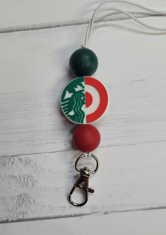 Need a custom Freshie Hanger? Here is a silicone beaded hanger we like to call Starget with a green & red bead. Attaches quickly to any one of our many Freshies so you can easily hang it from your rear view mirror.
