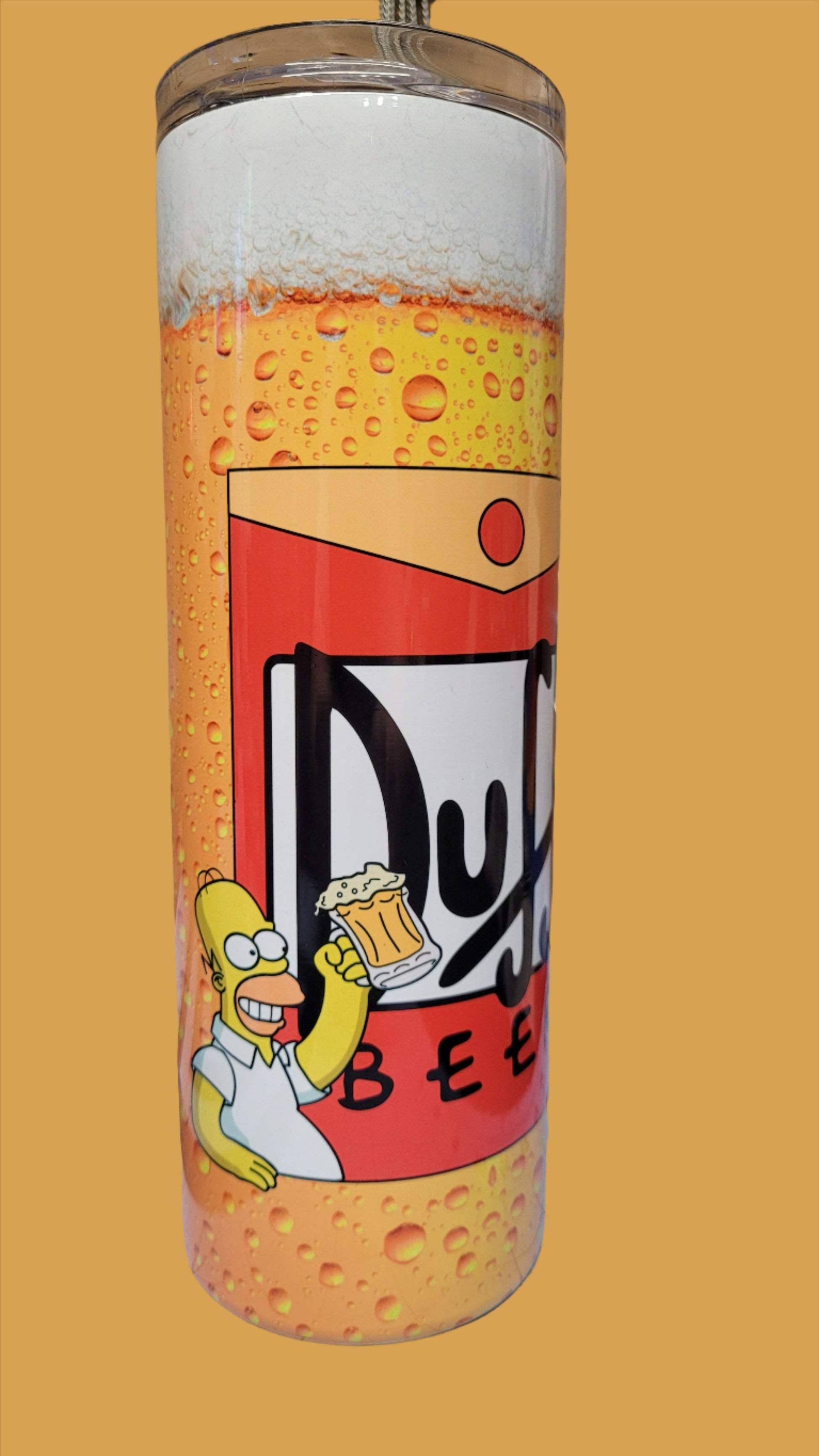 Mmmmmm Beer. Our boy Homer enjoying a crisp cold Duff beer.&nbsp; Enjoy your favorite hot or cold beverage on the go and show off your style as you keep your drinks at the perfect temperature.