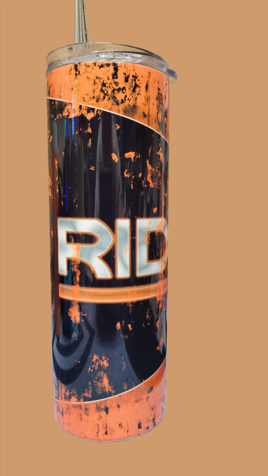 New to our line is our distressed finish look. Here we have a Ridgid series. Tradesmen know the quaity Ridgid&nbsp; offers and that follows through on this tumbler. 