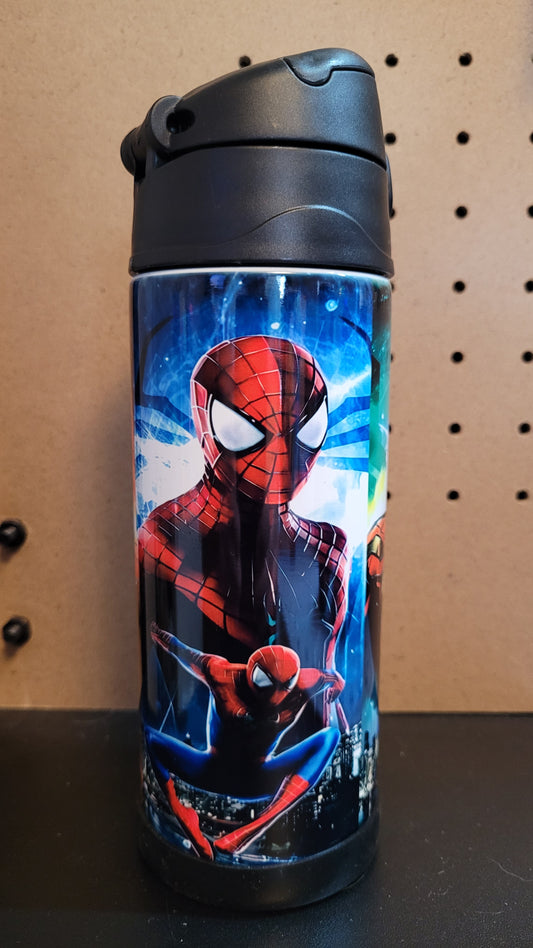 Tumbler 12 oz Sippy Flip Lid Spiderman