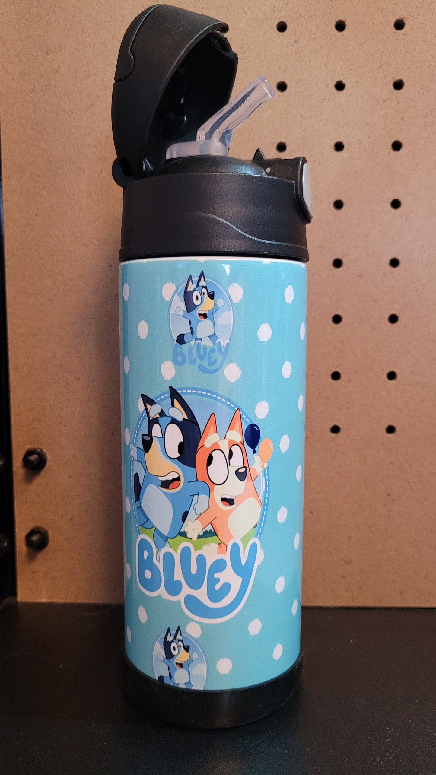 Tumbler 12 oz Sippy Flip Lid Bluey