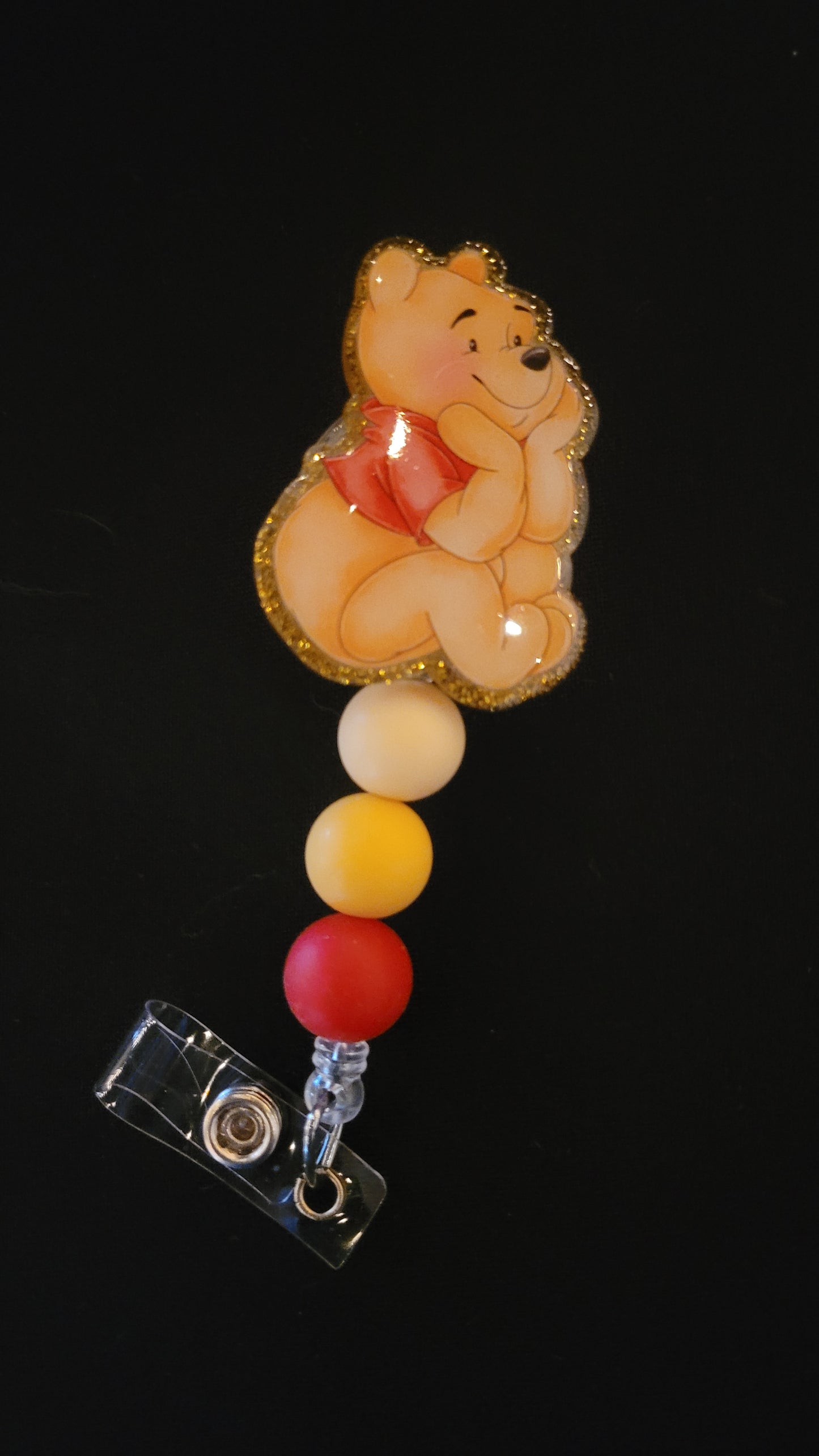 Badge Reel Pooh Bear