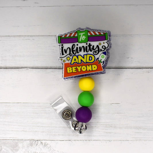 This vibrant, eye-catching badge is the perfect accessory for a long shift, helping you stay energized and motivated to tackle your tasks. It's an easy way to show personality while staying professional, making your badge holder an essential part of your work outfit.  To Infinity and Beyond!