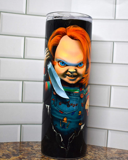 Our favorite Good Guy Doll....CHUCKY. He's coming at you with his favorite tool....a huge knife. 