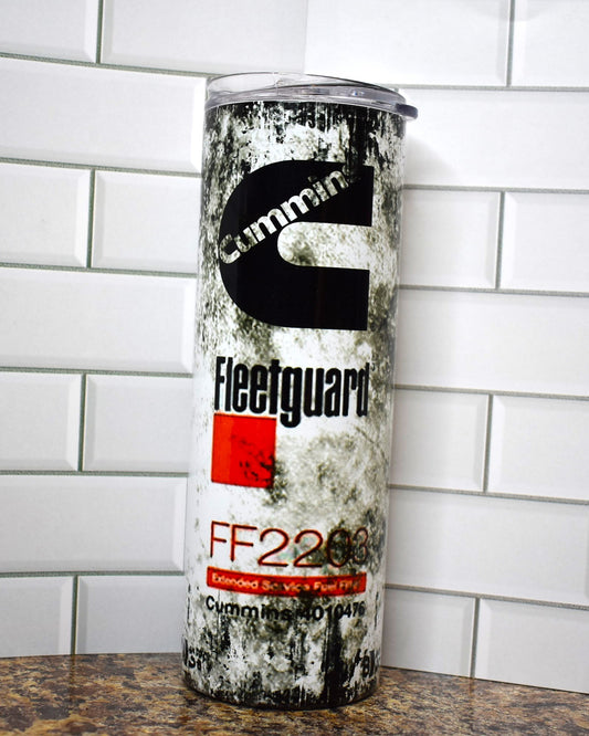 New to our line is our distressed finish look. Here we have the FF2203 Cummins Fleetguard fuel filter. Seen it's better days but still looks great. This one is for the mechanic or any car enthusiast.