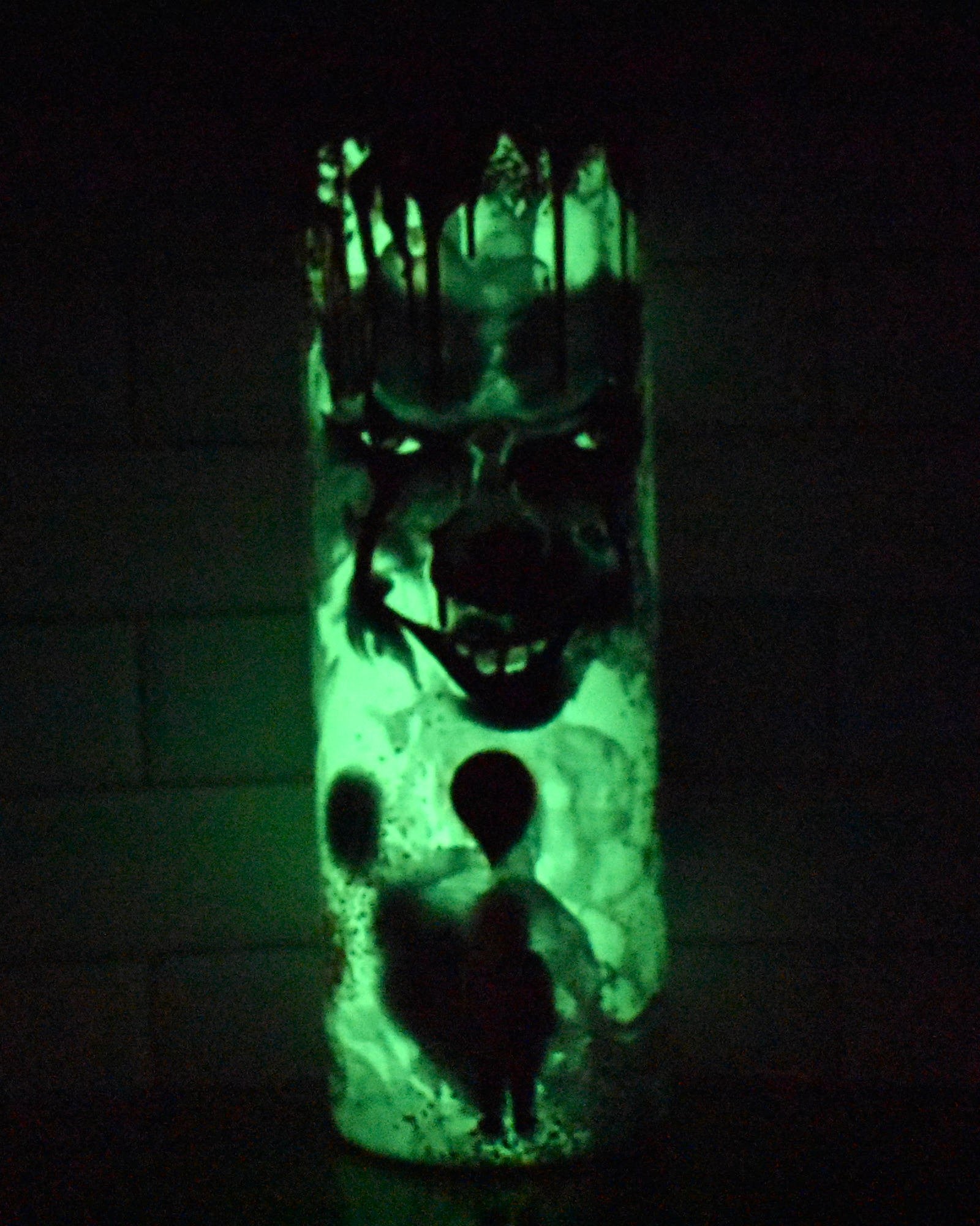 Pennywise...clowns are creepy and this one tops the list. What could make this tumbler even more scarier you ask? Turn out the lights and let this glow in the dark tumbler turn up the fright.
