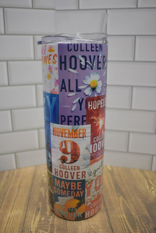 Sip in style with the Makerflo 20 oz Stainless Steel Sublimated Tumbler. Featuring a vibrant book club design from Colleen Hoover, the high-quality stainless steel construction and sweat-resistant design ensures your favorite drinks stay cool for longer.