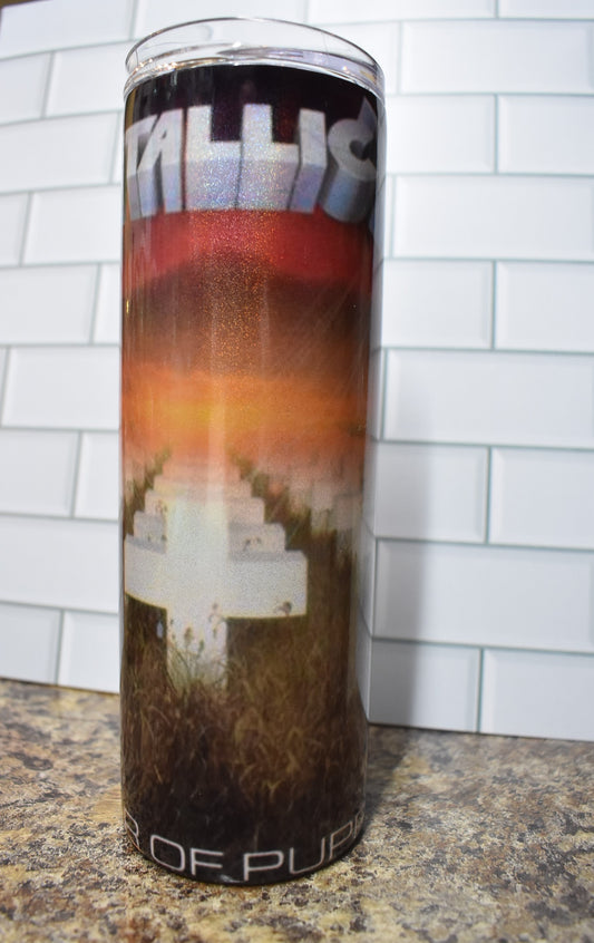 20 oz Stainless Steel tumbler with Metallica Master of Puppets Album Cover. I'm not pulling your strings here but this is 1 rocking Tumbler